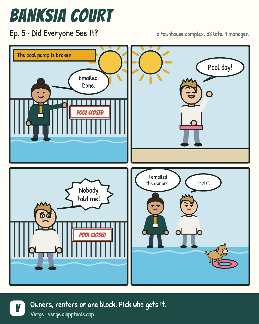 Banksia Court episode 5 comic: Did Everyone See It?