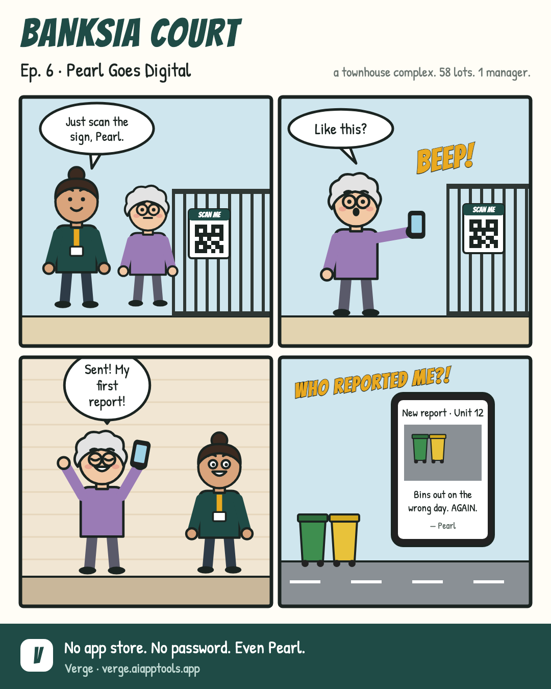 Banksia Court episode 6 comic: Pearl Goes Digital